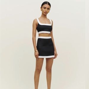 Scuba Crepe Contrast Top And Skirt Set Nasty Gal Size 6